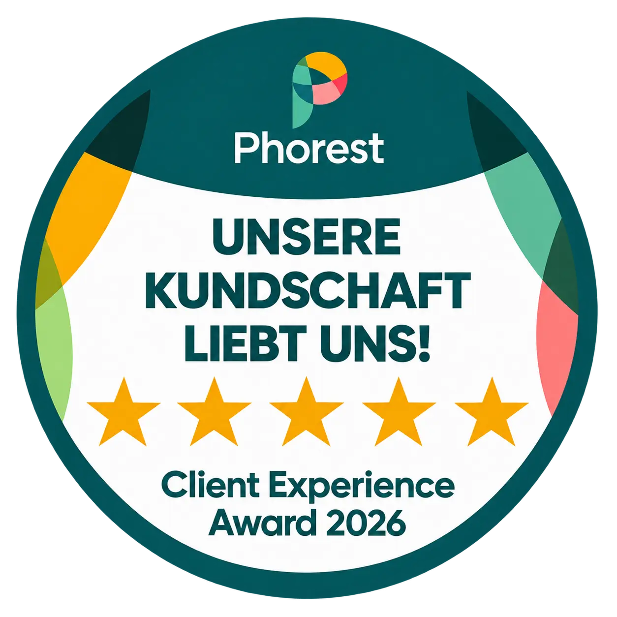 Phorest Client Experience Award 2026 Prestige Friseur Freiburg Phorest Client Experience Award 2026 Auszeichnung mit 5 Sternen für hohe Kundenzufriedenheit bei Prestige Friseur Freiburg
